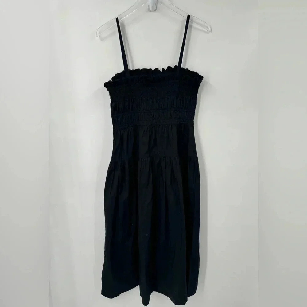 NEW Ulla Johnson Lisbet smocked cotton-poplin midi Dress Size 6 B753 - Picture 7 of 7